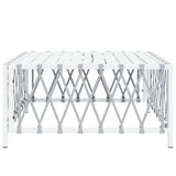 Table de jardin blanc 70x70x34 cm tissu tissé