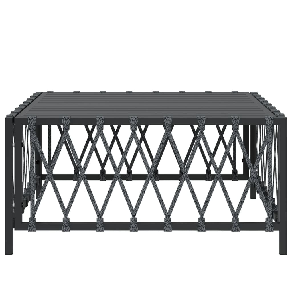 Table de jardin anthracite 70x70x34 cm tissu tissé