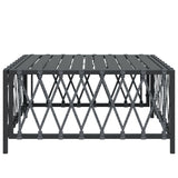 Table de jardin anthracite 70x70x34 cm tissu tissé