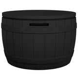 3-in-1-Gartenbox aus schwarzem Polypropylen