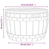 3-in-1-Gartenbox aus schwarzem Polypropylen