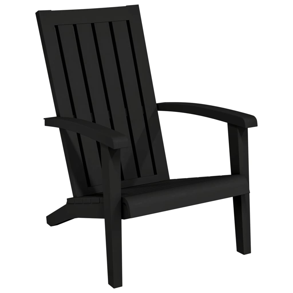 Chaise de jardin Adirondack noir polypropylène