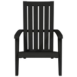 Chaise de jardin Adirondack noir polypropylène