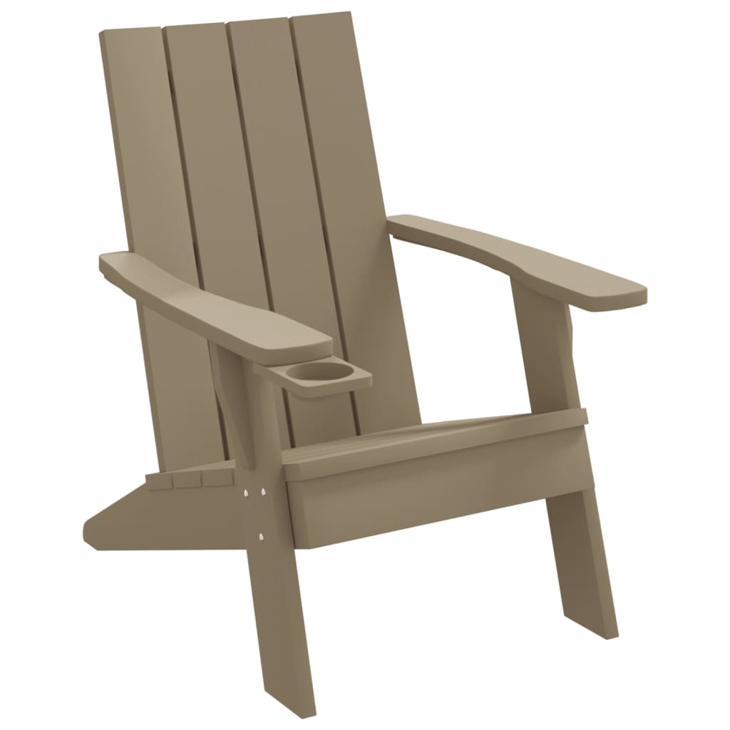 Chaise de jardin Adirondack marron clair 75x88,5x89,5 cm PP