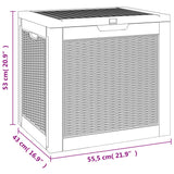 Hellbraune Garten-Aufbewahrungsbox 55,5 x 43 x 53 cm, PP