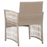 Fauteuils de jardin avec coussins 2 pcs Beige Résine tressée