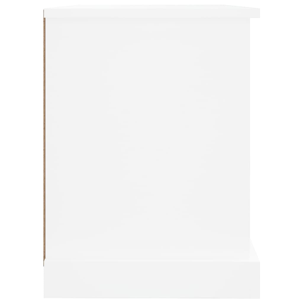 Meuble TV blanc 73x35,5x47,5 cm bois d'ingénierie