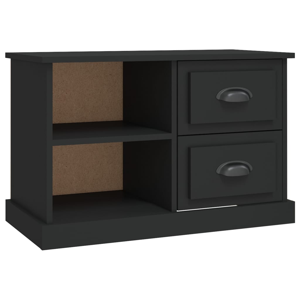 Black TV cabinet 73x35.5x47.5 cm engineered wood