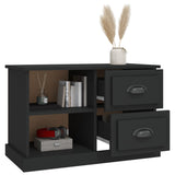 Black TV cabinet 73x35.5x47.5 cm engineered wood