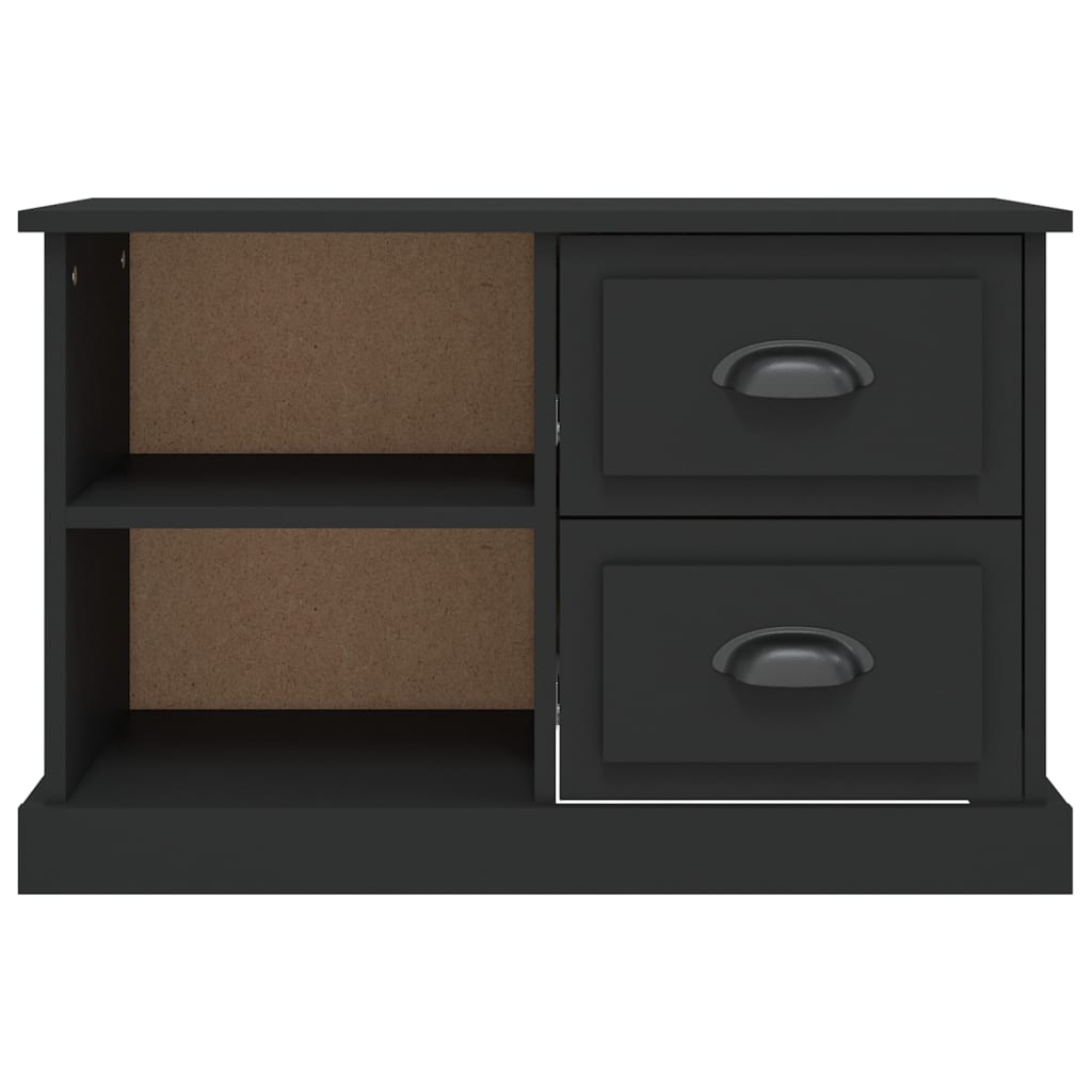 Black TV cabinet 73x35.5x47.5 cm engineered wood