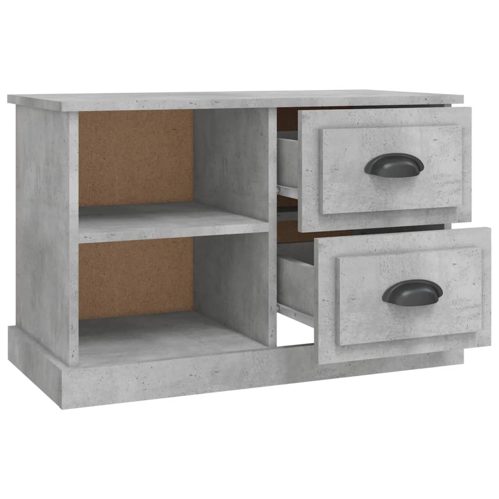 Meuble TV gris béton 73x35,5x47,5 cm bois d'ingénierie