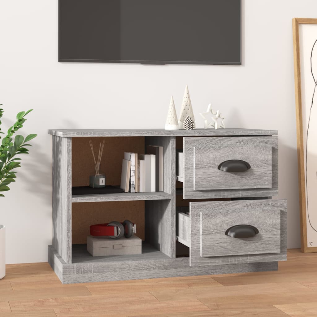 Meuble TV sonoma gris 73x35,5x47,5 cm bois d'ingénierie