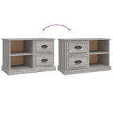 Meuble TV sonoma gris 73x35,5x47,5 cm bois d'ingénierie