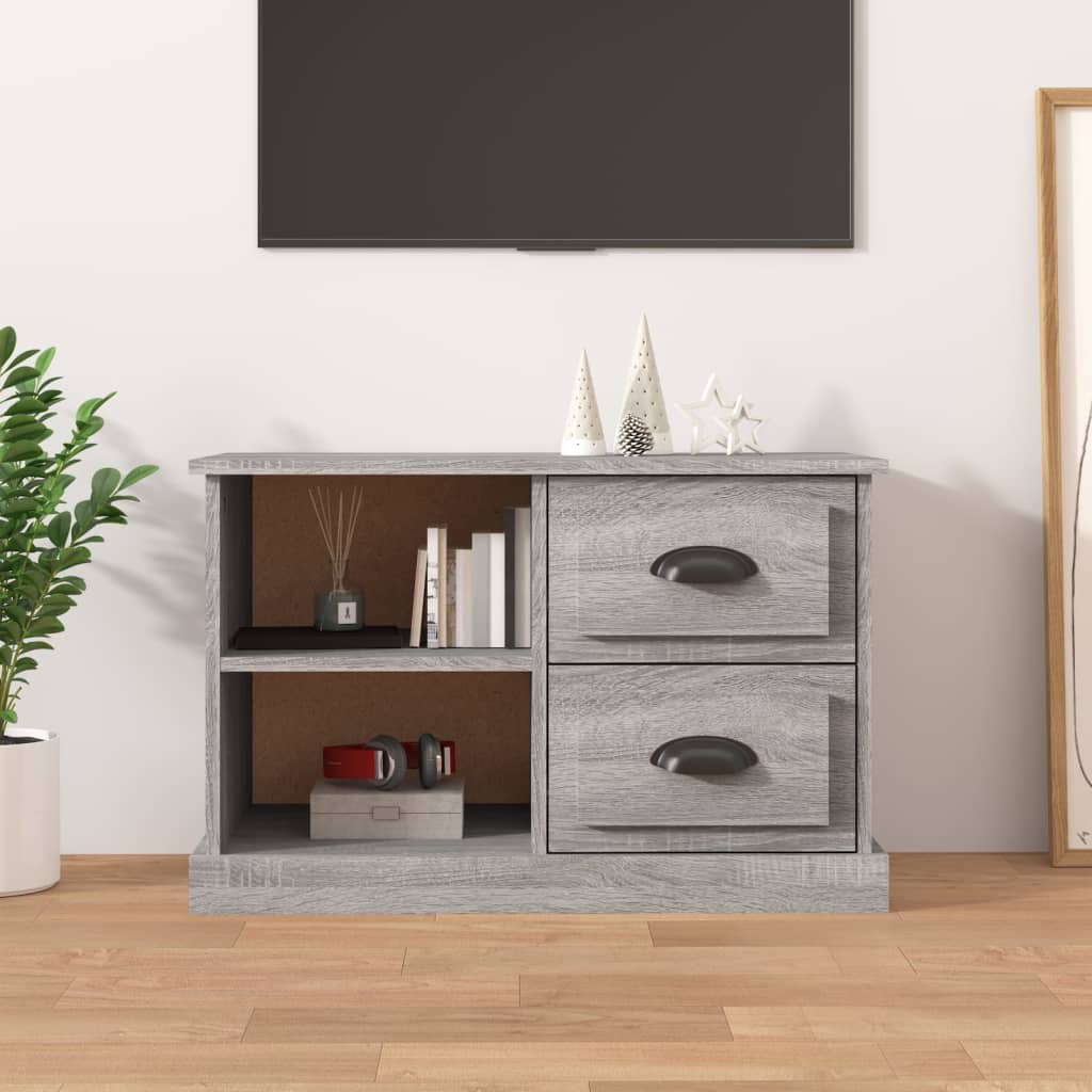 Meuble TV sonoma gris 73x35,5x47,5 cm bois d'ingénierie