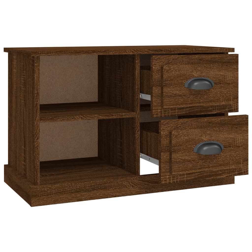 Meuble TV chêne marron 73x35,5x47,5 cm bois d'ingénierie