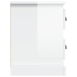 Meuble TV blanc brillant 102x35,5x47,5 cm bois d'ingénierie