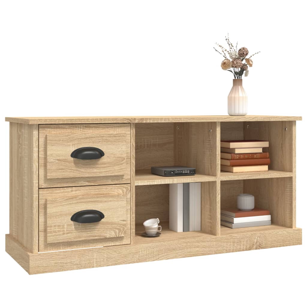 Meuble TV chêne sonoma 102x35,5x47,5 cm bois d'ingénierie