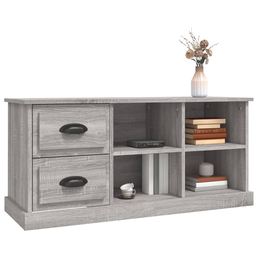 Sonoma gray TV cabinet 102x35.5x47.5 cm engineered wood