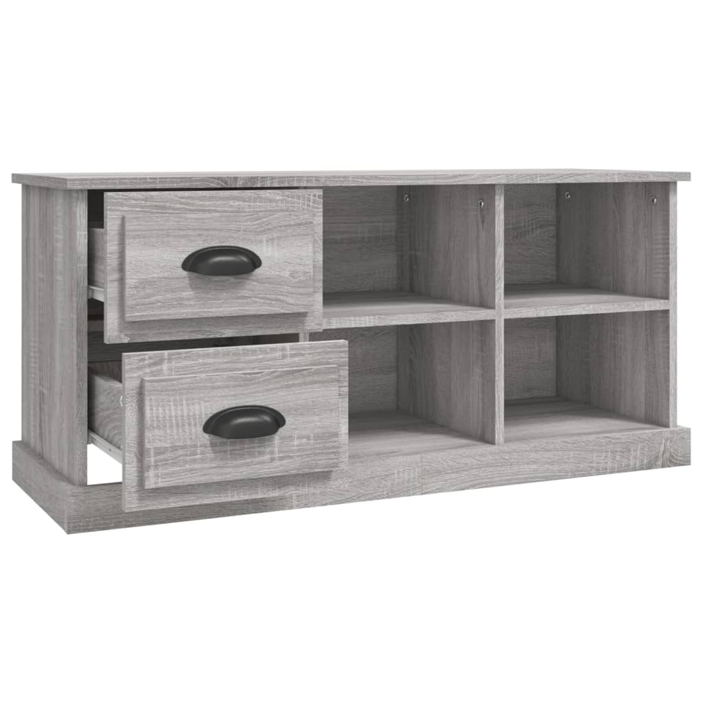 Meuble TV sonoma gris 102x35,5x47,5 cm bois d'ingénierie