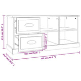 Sonoma gray TV cabinet 102x35.5x47.5 cm engineered wood