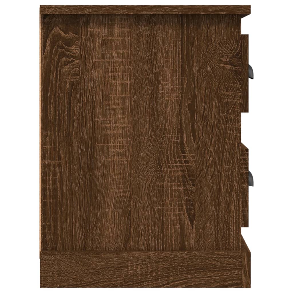 Meuble TV chêne marron 102x35,5x47,5 cm bois d'ingénierie