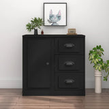 Schwarzes Sideboard 70x35,5x67,5 cm, Holzwerkstoff