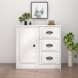 White high gloss sideboard 70x35.5x67.5 cm engineered wood