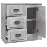 Concrete gray sideboard 70x35.5x67.5 cm engineered wood