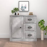 Concrete gray sideboard 70x35.5x67.5 cm engineered wood