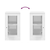 Buffets 2 pcs blanc brillant 37,5x35,5x67,5cm bois d'ingénierie