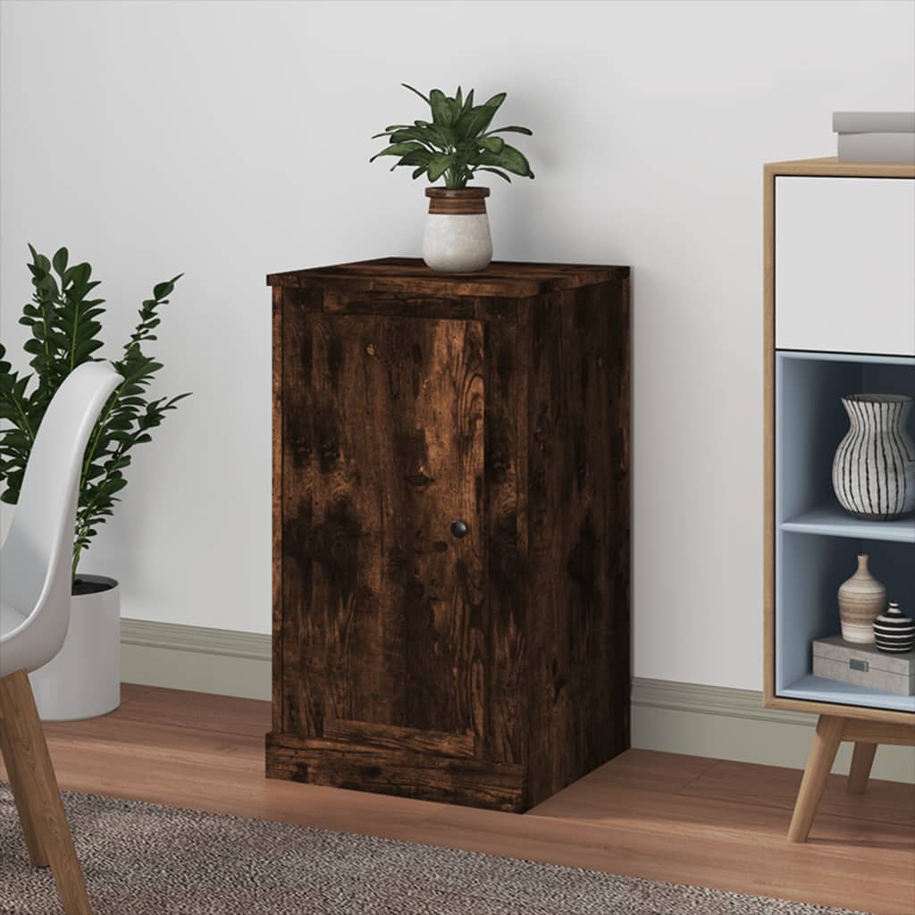 Smoked oak sideboard 37.5x35.5x67.5 cm engineered wood