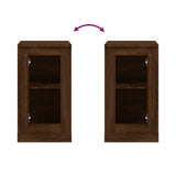 Buffets 2 pcs chêne marron 37,5x35,5x67,5 cm bois d'ingénierie