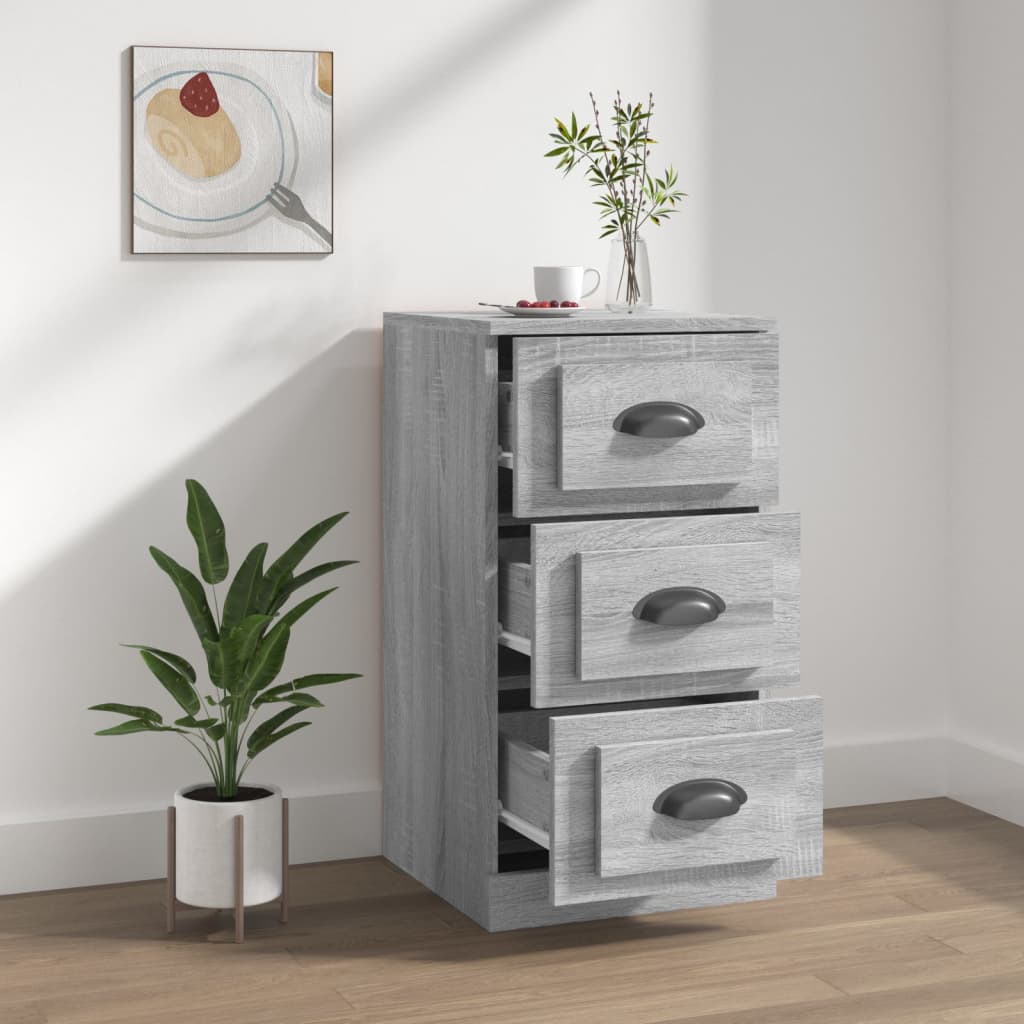 Buffet sonoma gris 36x35,5x67,5 cm bois d'ingénierie