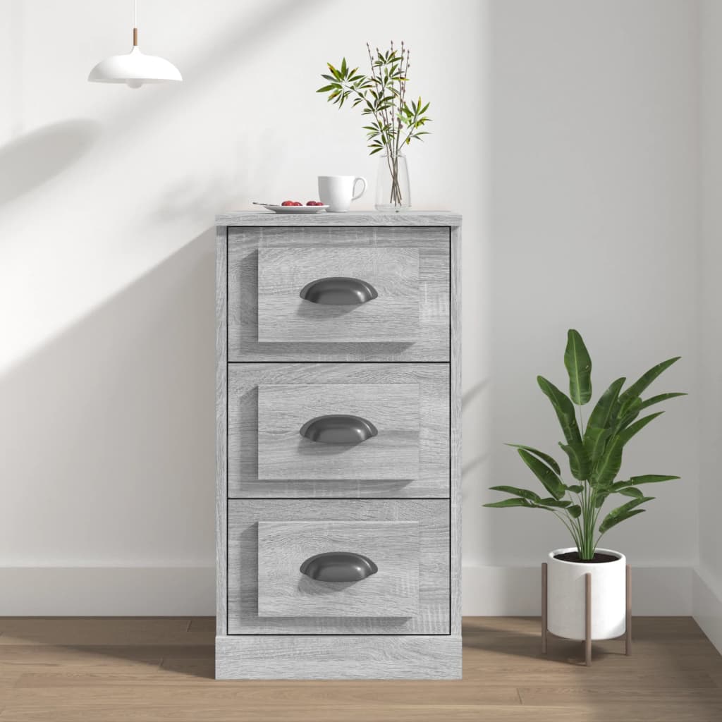 Buffet sonoma gris 36x35,5x67,5 cm bois d'ingénierie