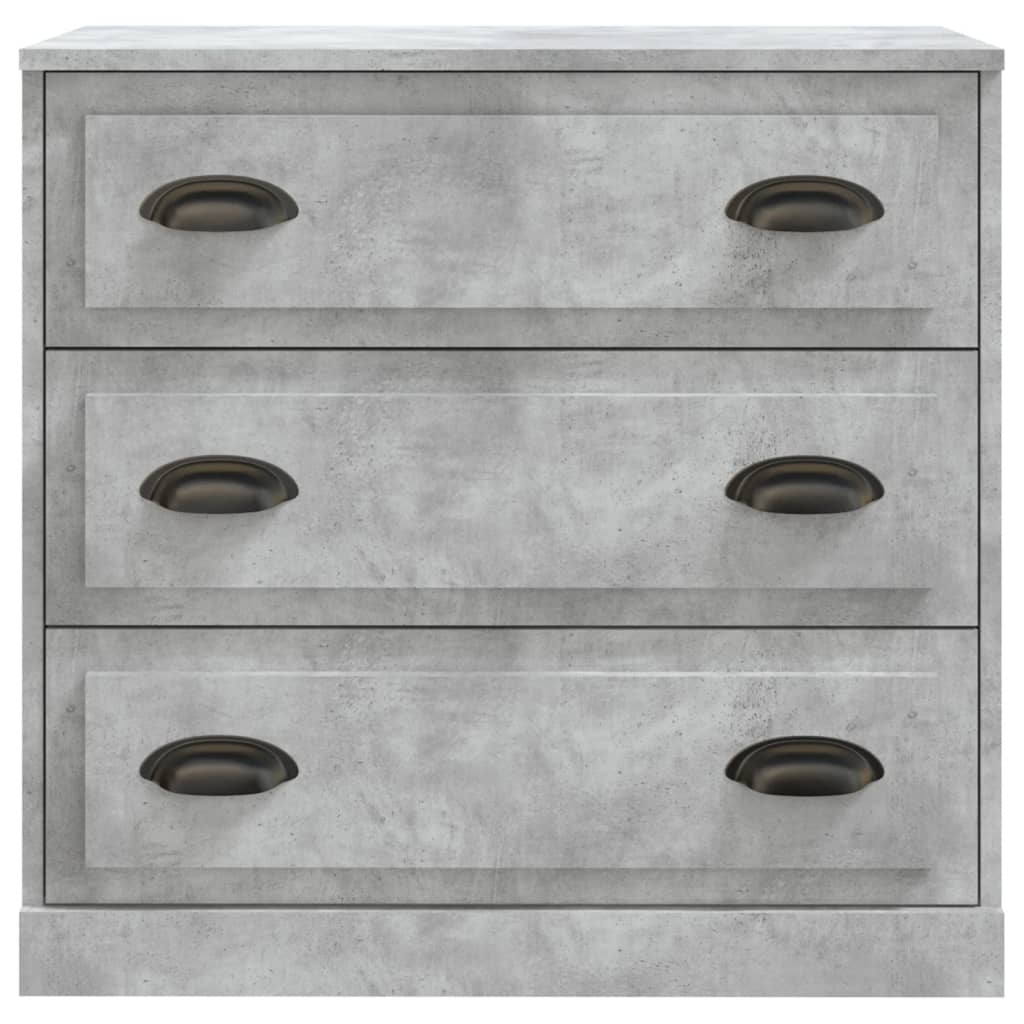 Concrete gray sideboard 70x35.5x67.5 cm engineered wood