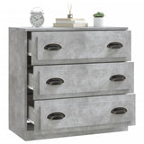 Concrete gray sideboard 70x35.5x67.5 cm engineered wood