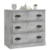 Concrete gray sideboard 70x35.5x67.5 cm engineered wood