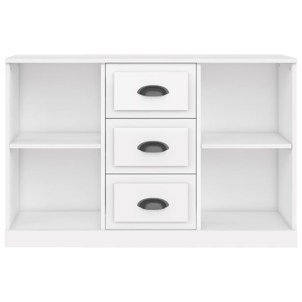 Buffet blanc brillant 104,5x35,5x67,5 cm bois d'ingénierie