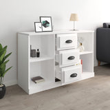 White high gloss sideboard 104.5x35.5x67.5 cm engineered wood