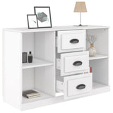 Buffet blanc brillant 104,5x35,5x67,5 cm bois d'ingénierie