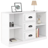 Buffet blanc brillant 104,5x35,5x67,5 cm bois d'ingénierie