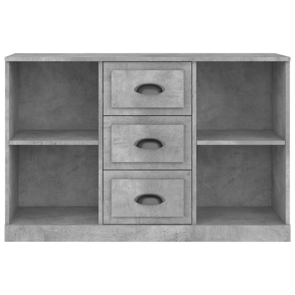 Buffet gris béton 104,5x35,5x67,5 cm bois d'ingénierie