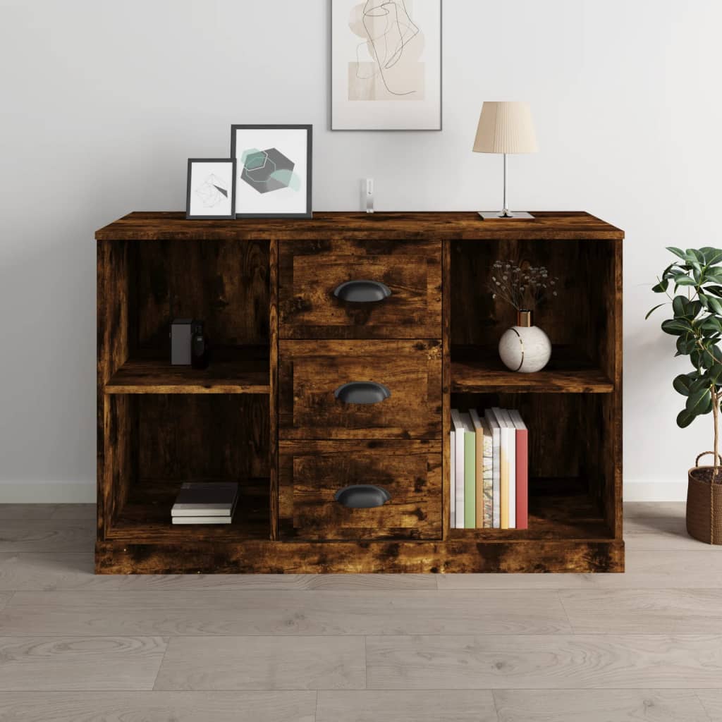 Smoked oak sideboard 104.5x35.5x67.5 cm engineered wood