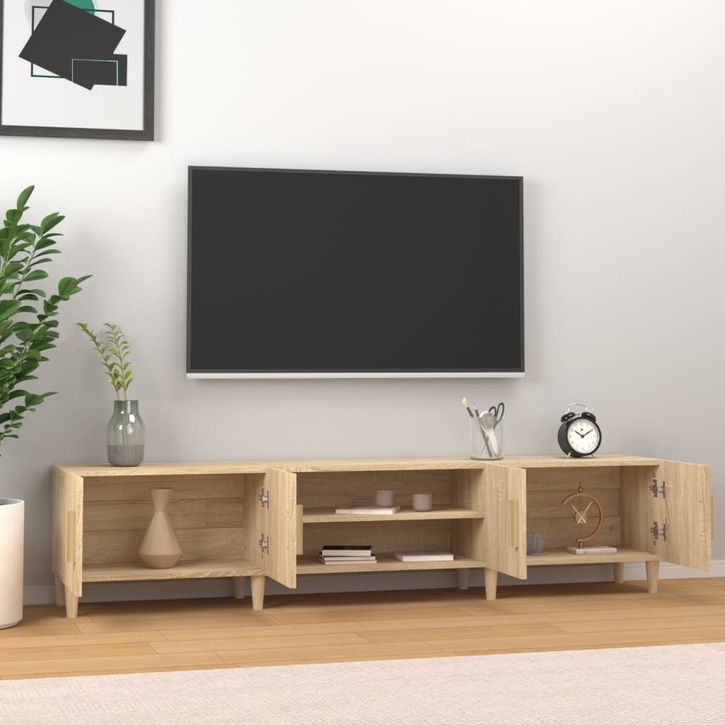 Meubles TV chêne sonoma 180x31,5x40 cm bois d'ingénierie