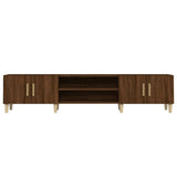 TV cabinet brown oak 180x31.5x40 cm engineered wood