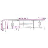 Meubles TV chêne sonoma 180x31,5x40 cm bois d'ingénierie