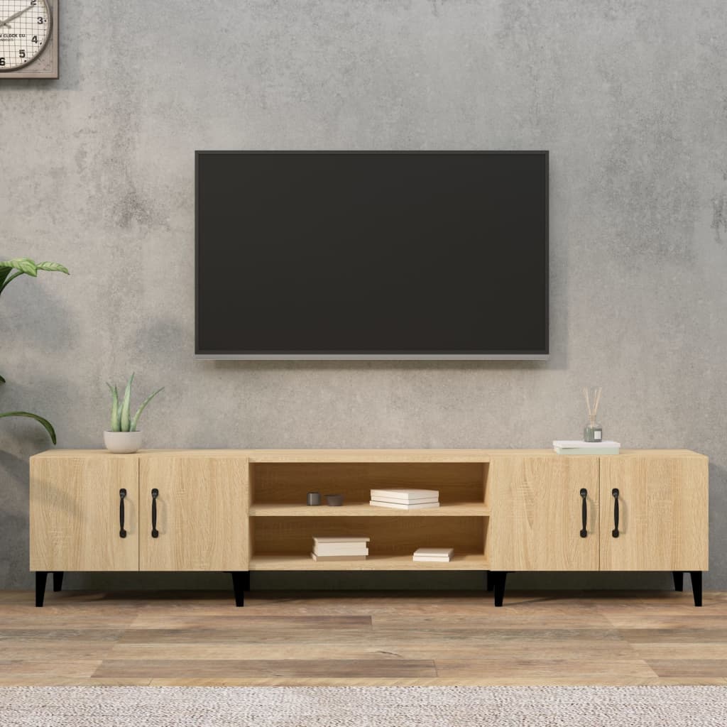 Meubles TV chêne sonoma 180x31,5x40 cm bois d'ingénierie