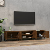 Meuble TV chêne marron 180x31,5x40 cm bois d'ingénierie