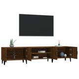 TV cabinet brown oak 180x31.5x40 cm engineered wood