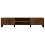 TV cabinet brown oak 180x31.5x40 cm engineered wood